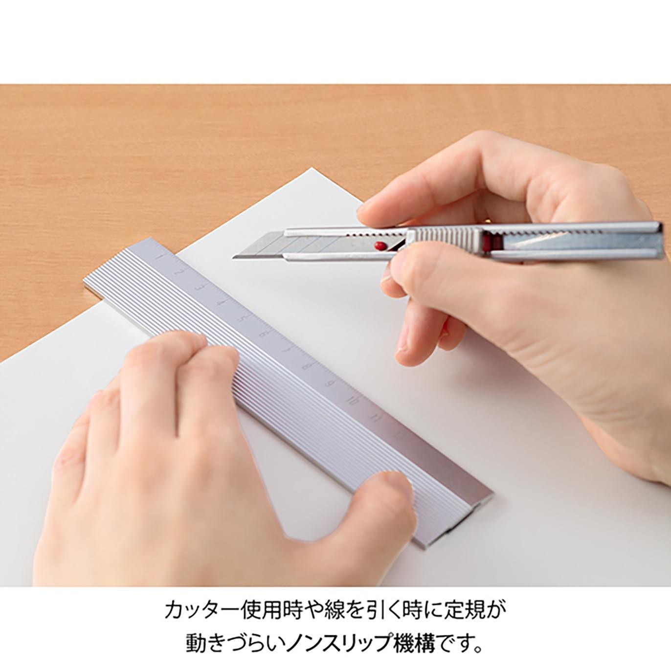 Aluminum Ruler (15cm) Non-Slip Silver