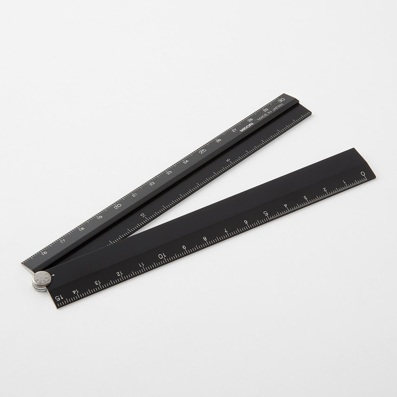 Aluminum Multiple Ruler (30cm) Black A