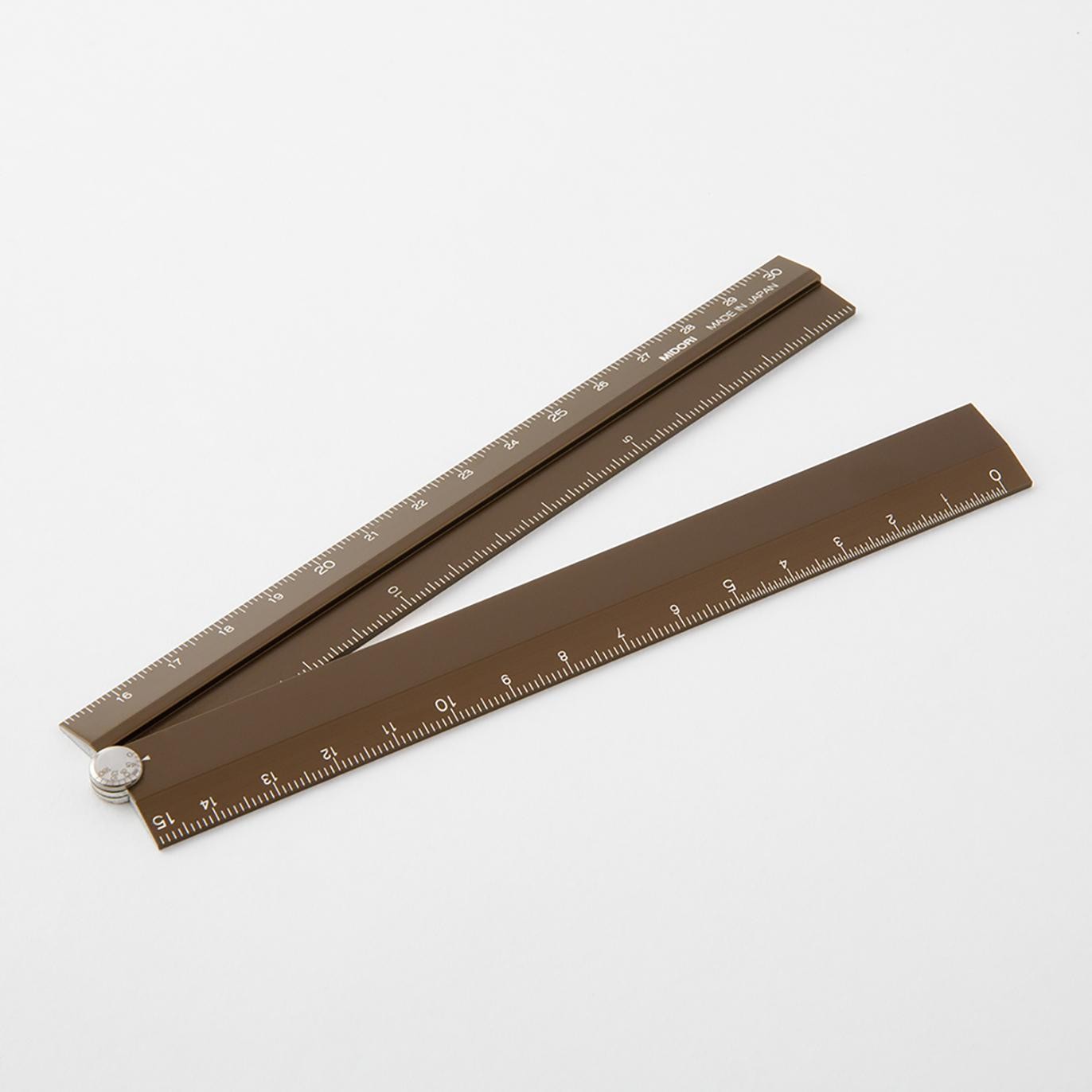 Aluminum Multiple Ruler (30cm) Brown