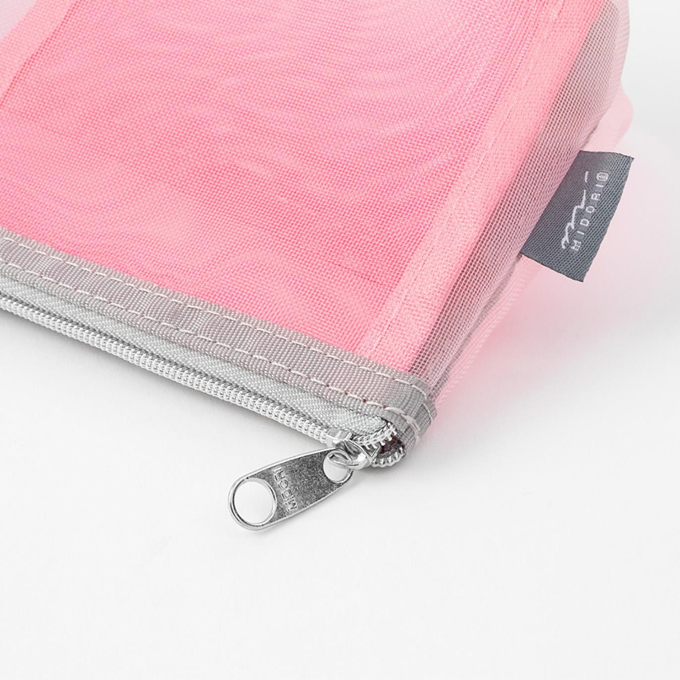 Pen & Tool Pouch Mesh with gusset Pink