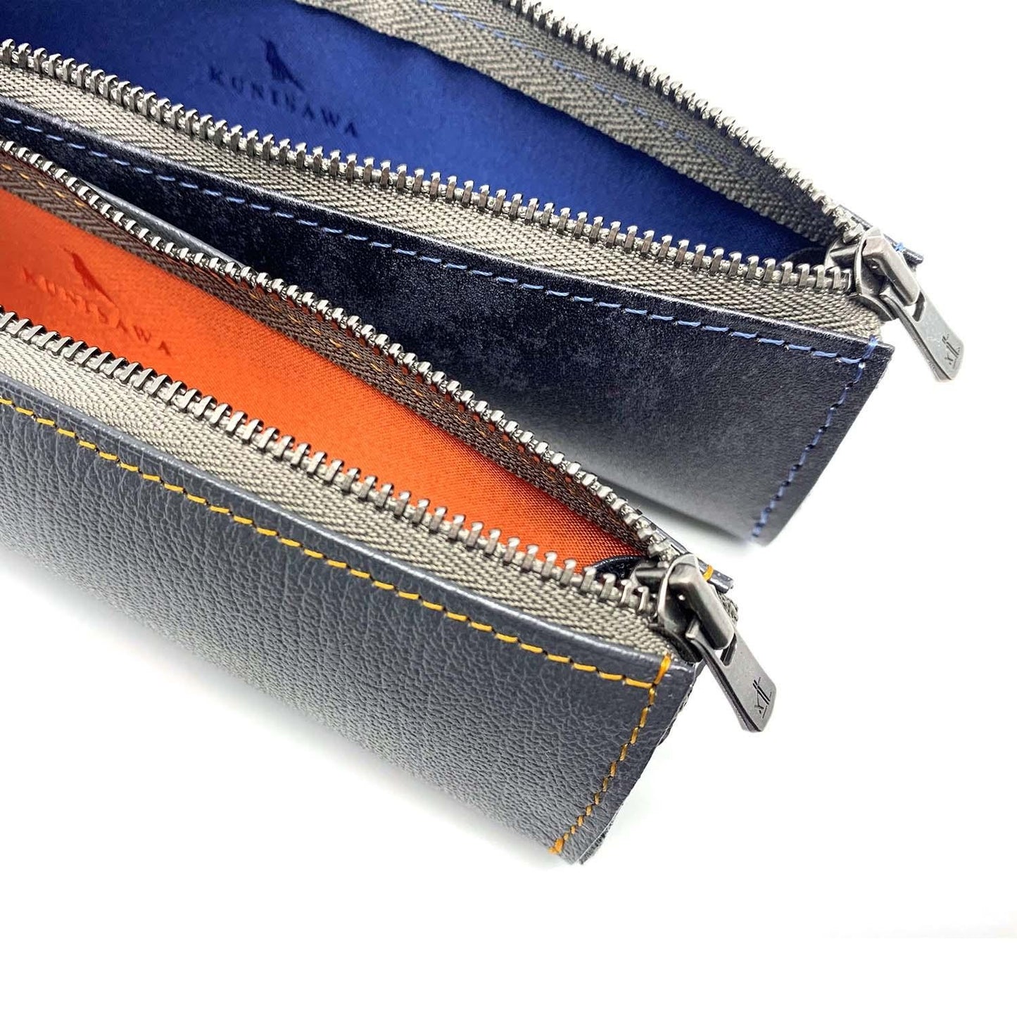 LEATHER FIND PEN CASE ANTIQUE SHADE LEATHER CUSTOM GREY