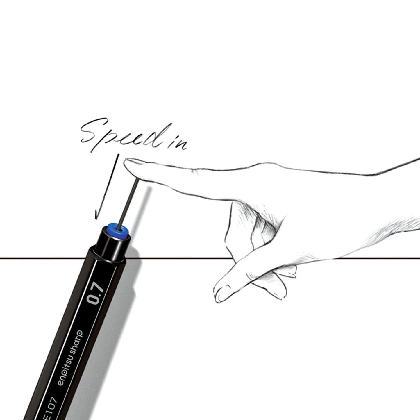 Enpitsu Sharp Mechanical Pencil 0.7mm Black