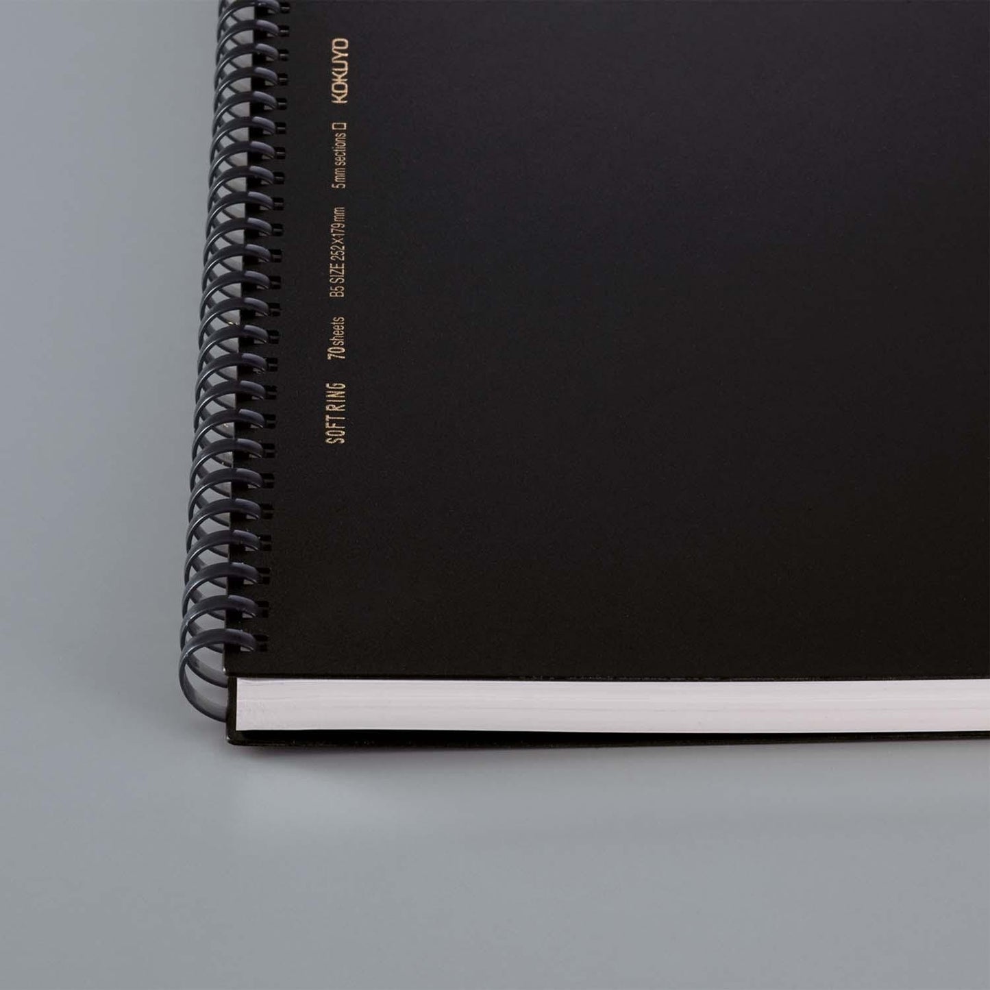 Soft Ring Notebook A5 Grid Black