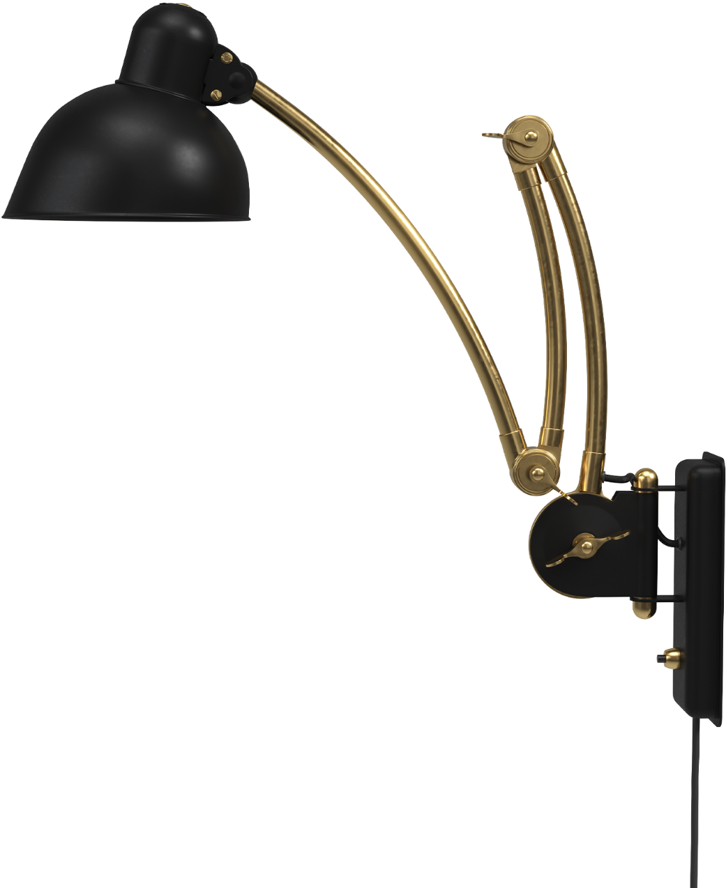 KAISER IDELL™ WALL LAMP 6559-W - Matt black & Brass