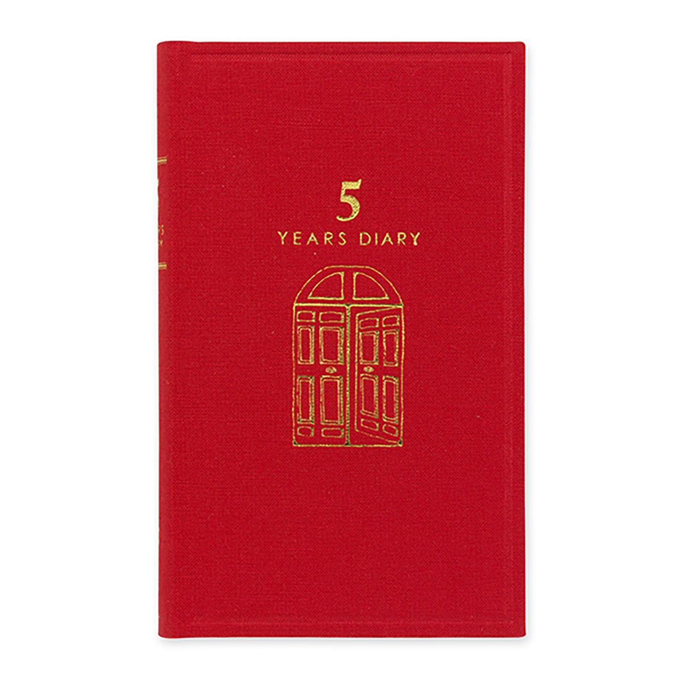 Diary 5 years Gate Red