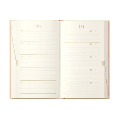 Journal 5 years Embroidery Flower Beige