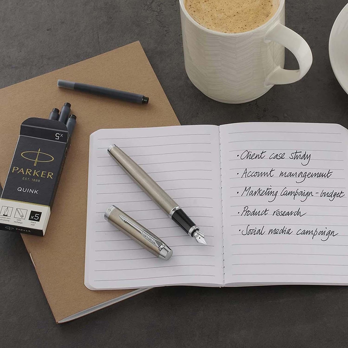 Parker Long Cartridges, blue ink