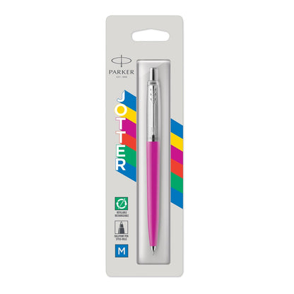 Parker Jotter Originals Magenta Chrome Colour Trim Ballpoint Pen Blister