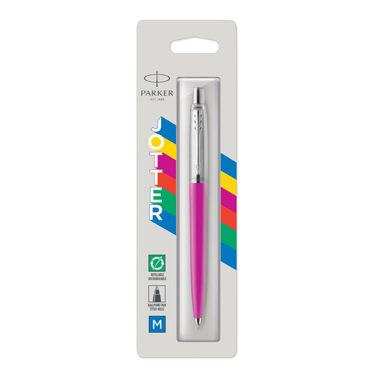 Parker Jotter Originals Magenta Chrome Colour Trim Ballpoint Pen Blister