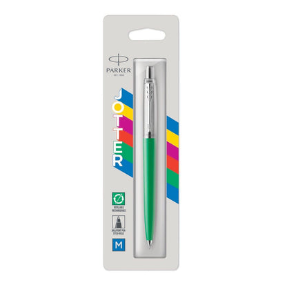 Parker Jotter Originals Green Chrome Colour Trim Ballpoint Pen Blister