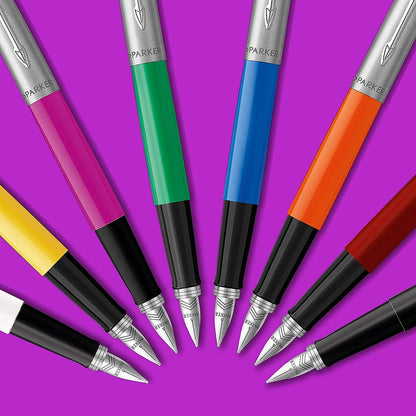 Parker Jotter Originals Magenta Chrome Color Trim M Fountain Pen