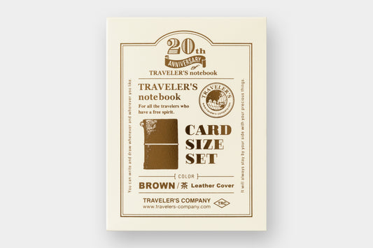 Traveler's Notebook Card Size 20th Anniversary Set Brown
