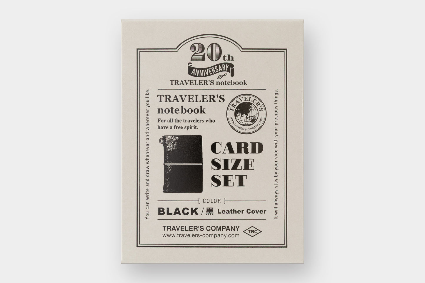 TRAVELER'S COMPANY Traveler's Notebook Card Size 20th Anniversary Set Black