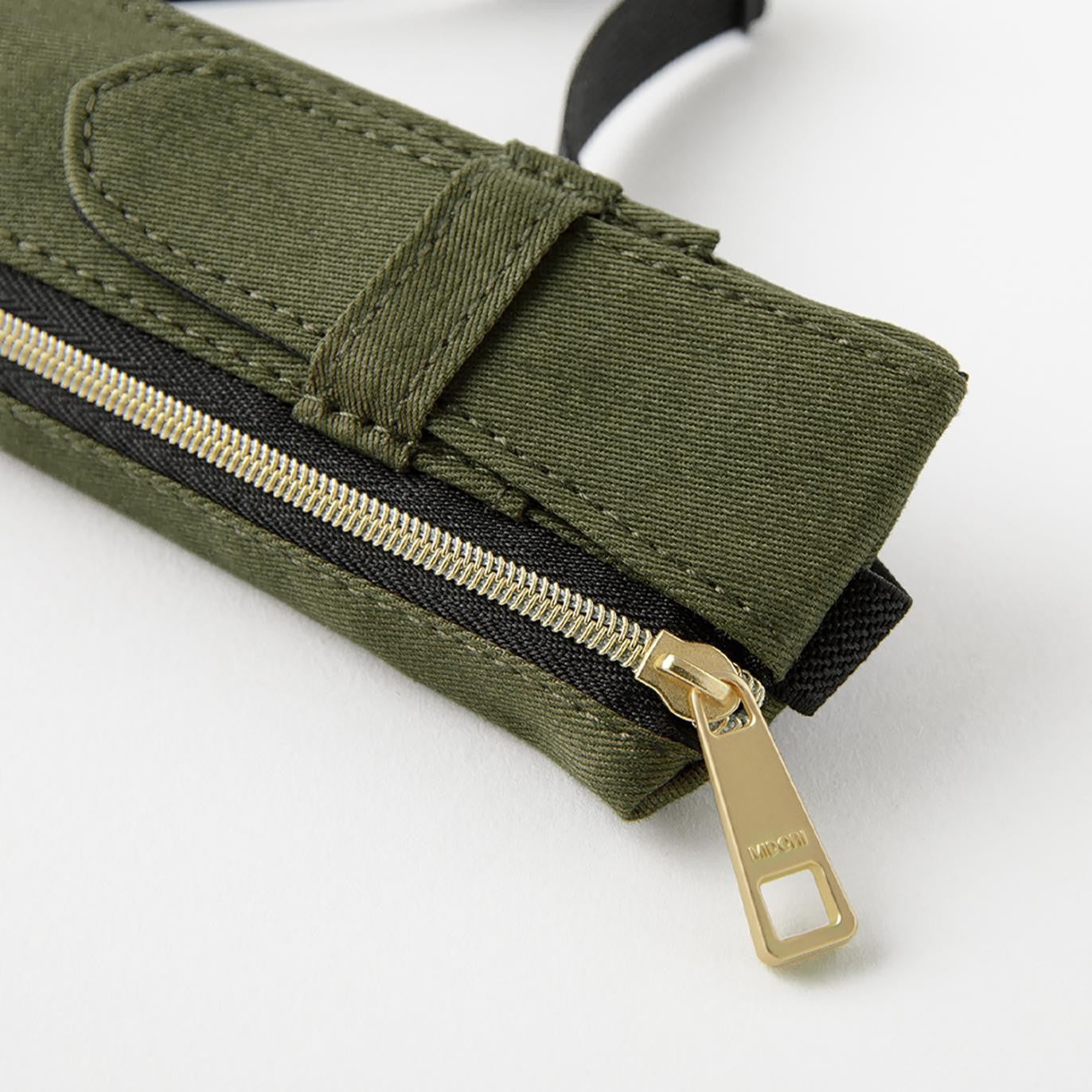 Book Band Pen Case (B6 - A5) Khaki