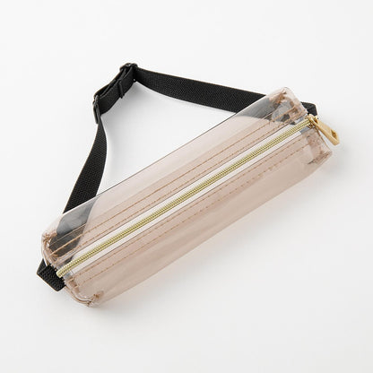 Book Band Pen Case (B6 - A5) Clear-Sepia