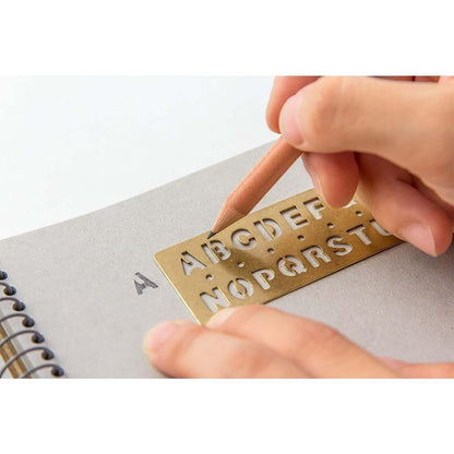 TRC BRASS Template Bookmark Alphabet