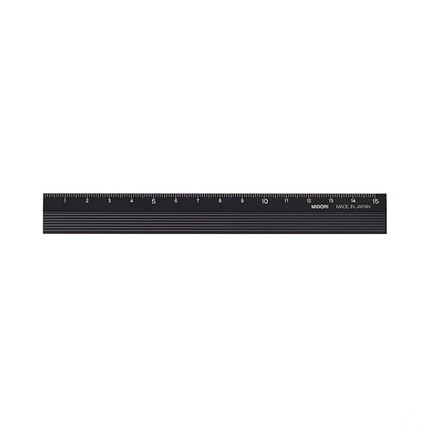 Aluminum Ruler 15cm Black