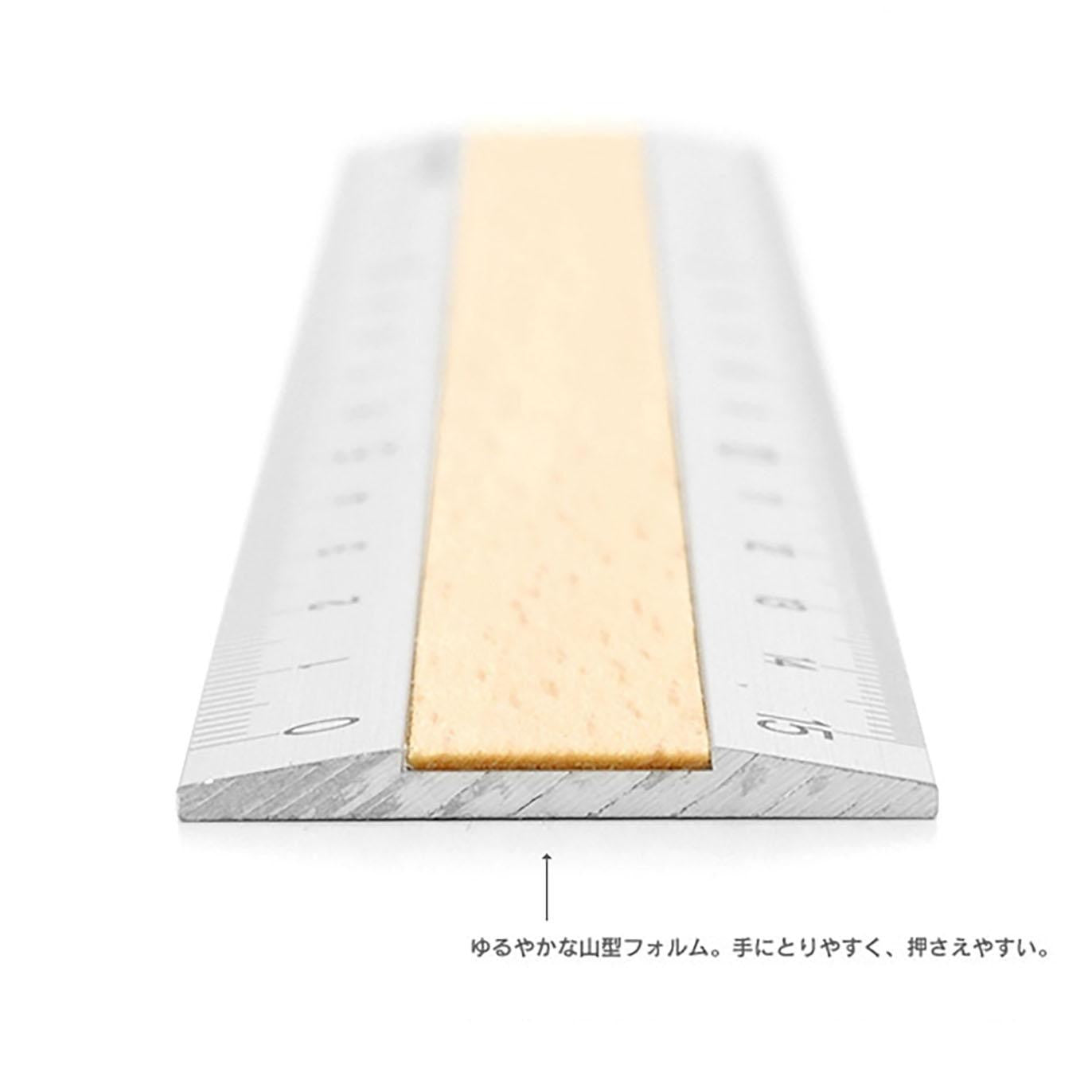 Aluminum & Wood Ruler 15cm Light Brown