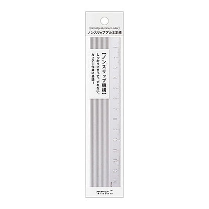 Aluminum Ruler (15cm) Non-Slip Silver