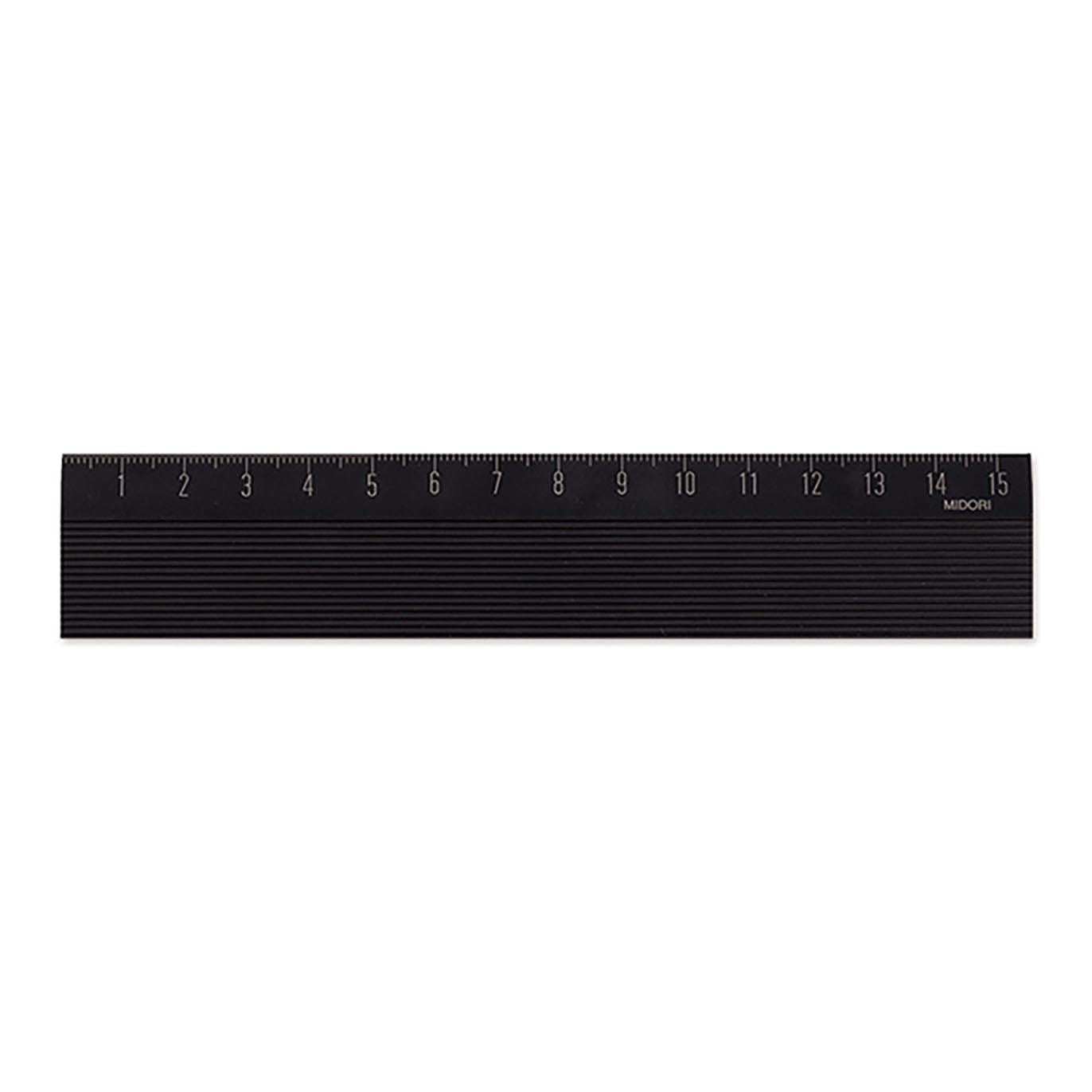 Aluminum Ruler (15cm) Non-Slip Black