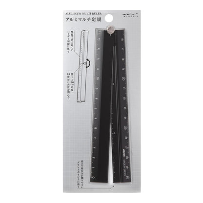 Aluminum Multiple Ruler (30cm) Black A