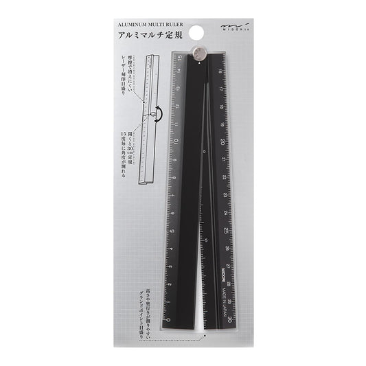 Aluminum Multiple Ruler (30cm) Black A