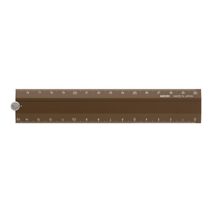 Aluminum Multiple Ruler (30cm) Brown