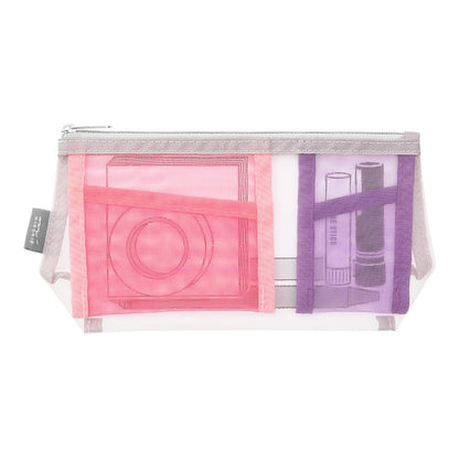 Pen & Tool Pouch Mesh with gusset Pink