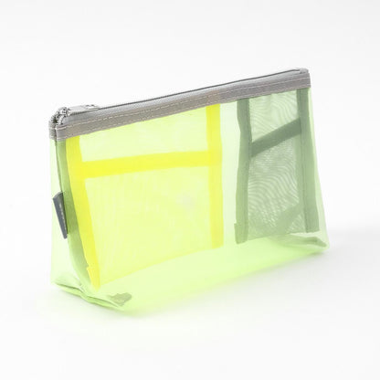Pen & Tool Pouch Mesh with gusset Yellow-Green
