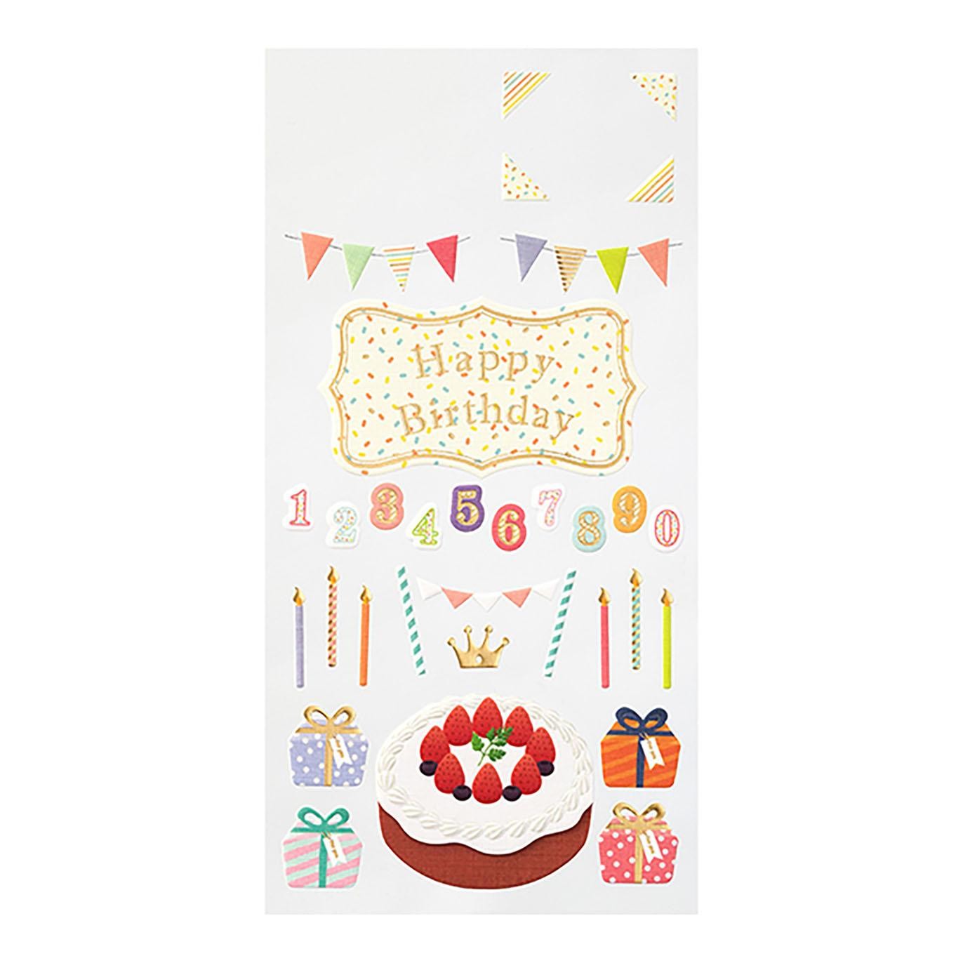 MIDORI PCM Sticker 2359 Title Birthday