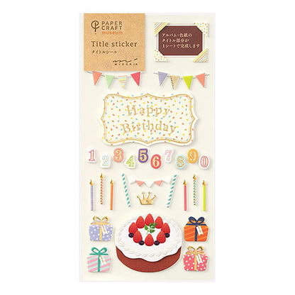 MIDORI PCM Sticker 2359 Title Birthday