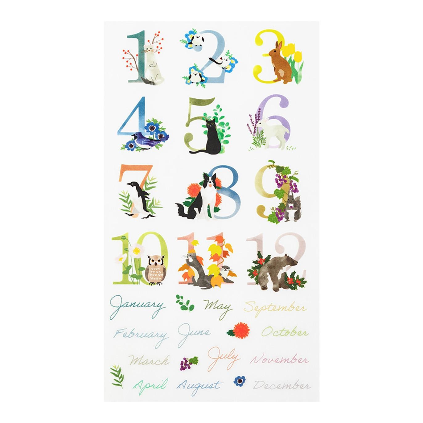 MIDORI Transfer Sticker 2585 Monthly