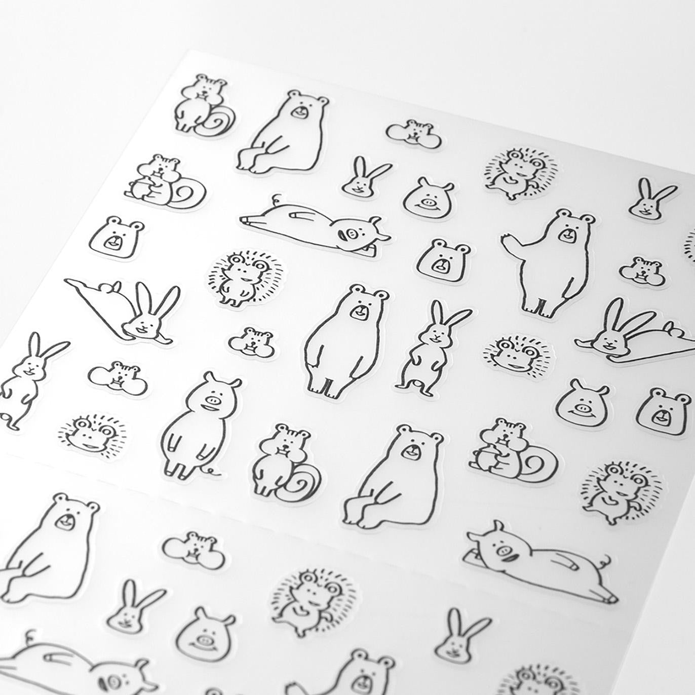 MIDORI Sticker 2590 Chat Forest Animals