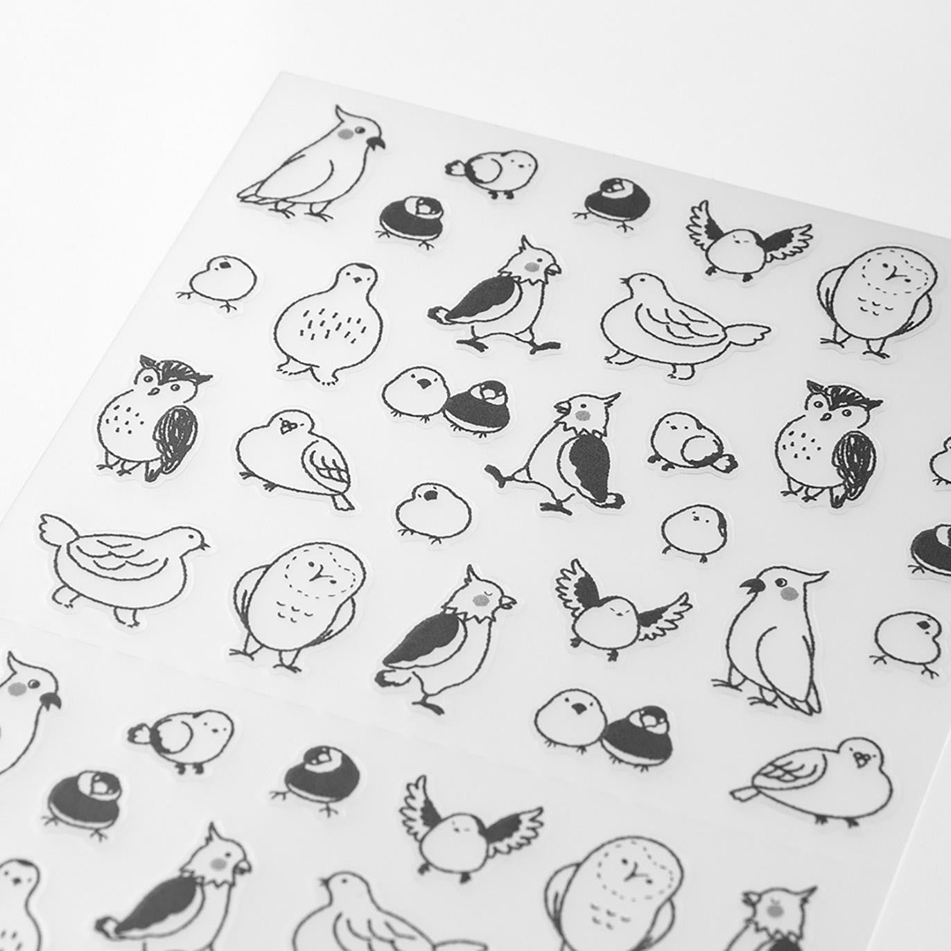 MIDORI Sticker 2593 Chat Birds