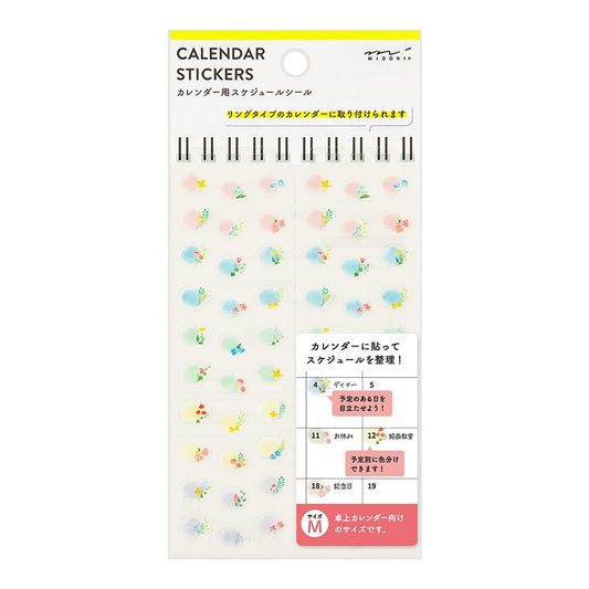 MIDORI Sticker 2599 Calendar (M) Flowers
