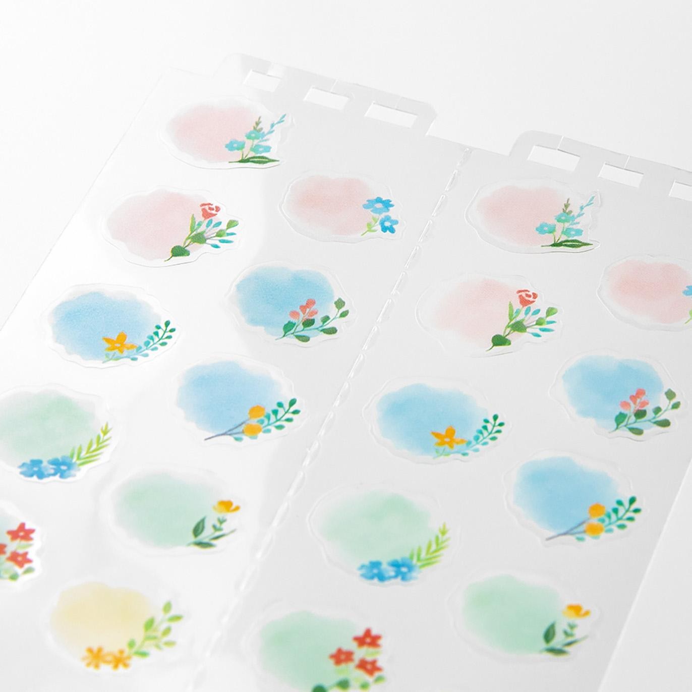 MIDORI Sticker 2602 Calendar (L) Flowers