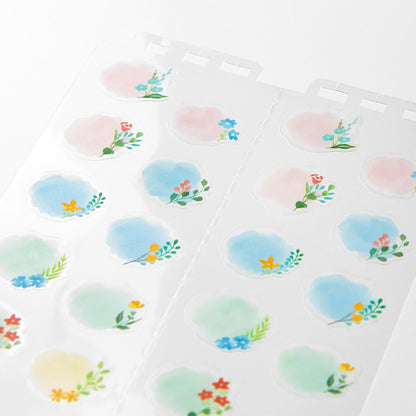 MIDORI Sticker 2602 Calendar (L) Flowers