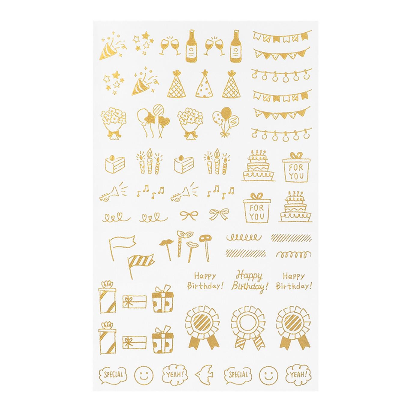 MIDORI Transfer Sticker Foil 2622 Celebratory Patterns