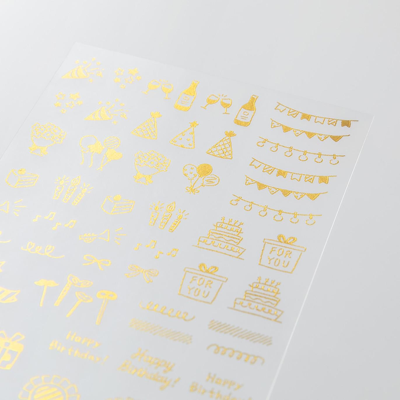 MIDORI Transfer Sticker Foil 2622 Celebratory Patterns