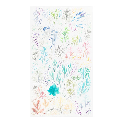 MIDORI Transfer Sticker 2636 Watercolor Sea