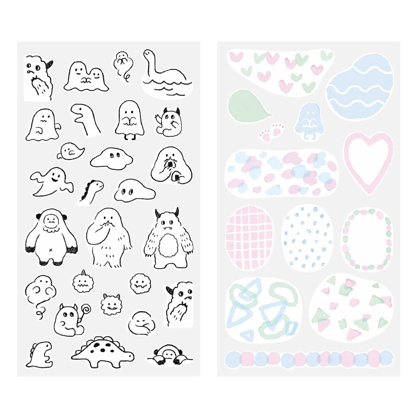 MIDORI Sticker 2643 Two Sheets Monster