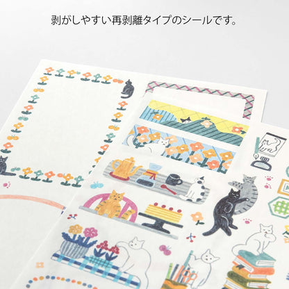 Yuru Log Sticker 2 Sheets Cat