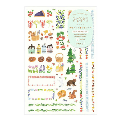 Yuru Log Sticker 2 Sheets Scandinavia