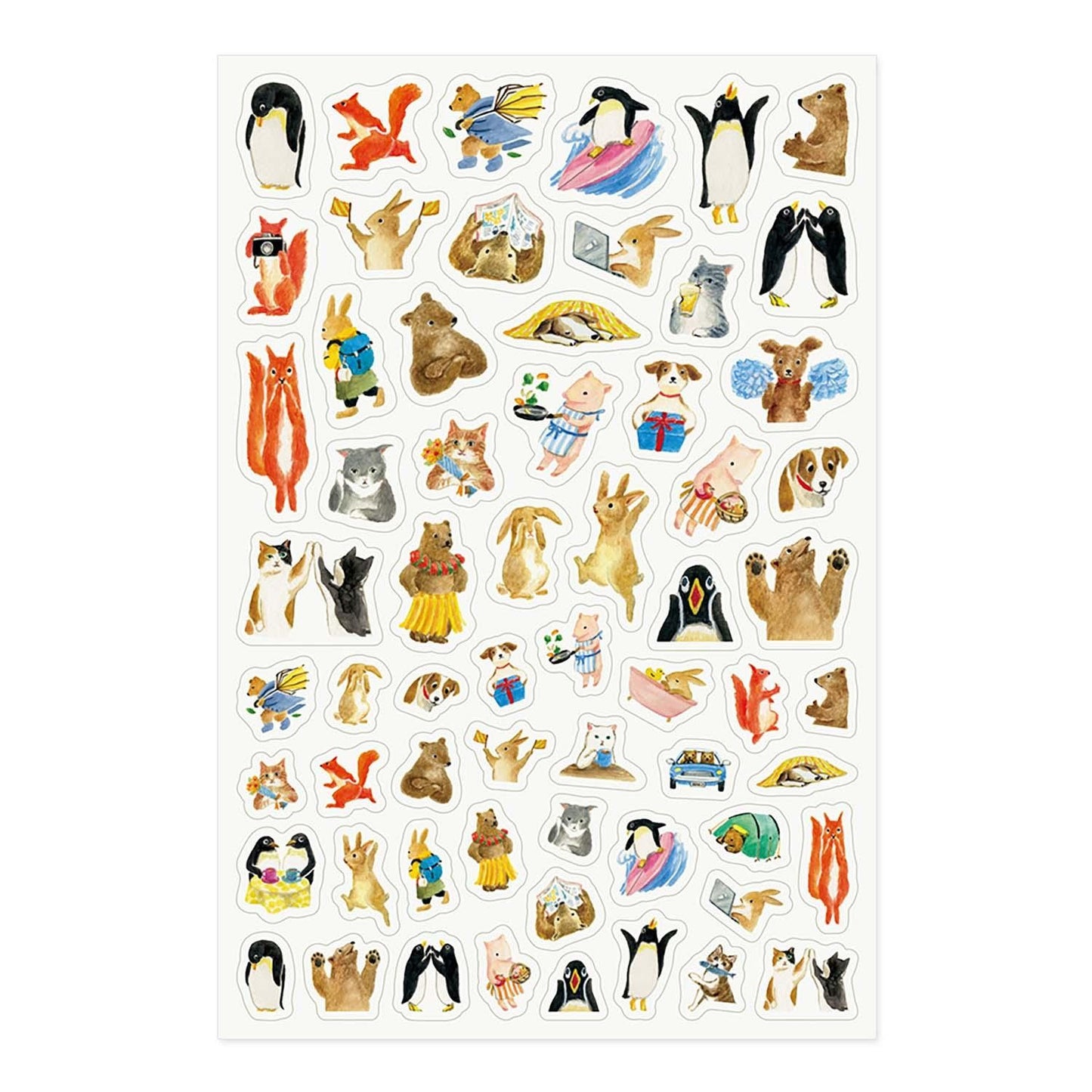 Yuru Log Sticker 1 Sheet Animal