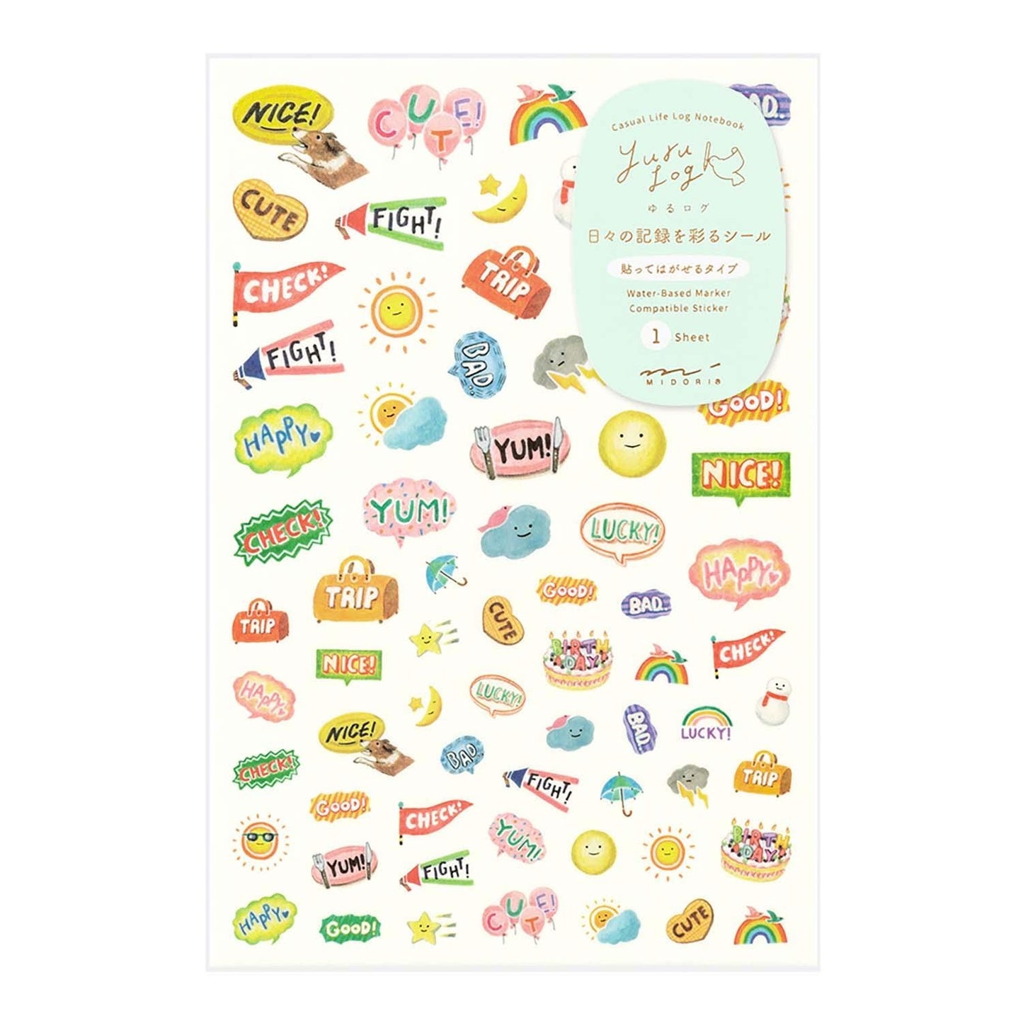 Yuru Log Sticker 1 Sheet Feeling