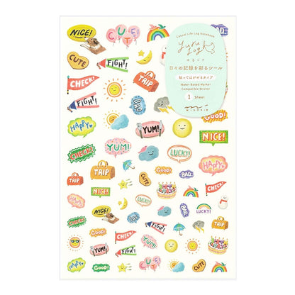 Yuru Log Sticker 1 Sheet Feeling