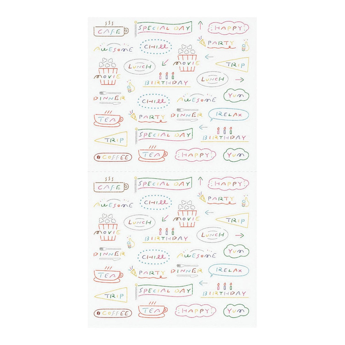 MIDORI Sticker 2744 Text Anniversary