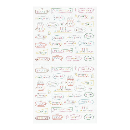 MIDORI Sticker 2744 Text Anniversary