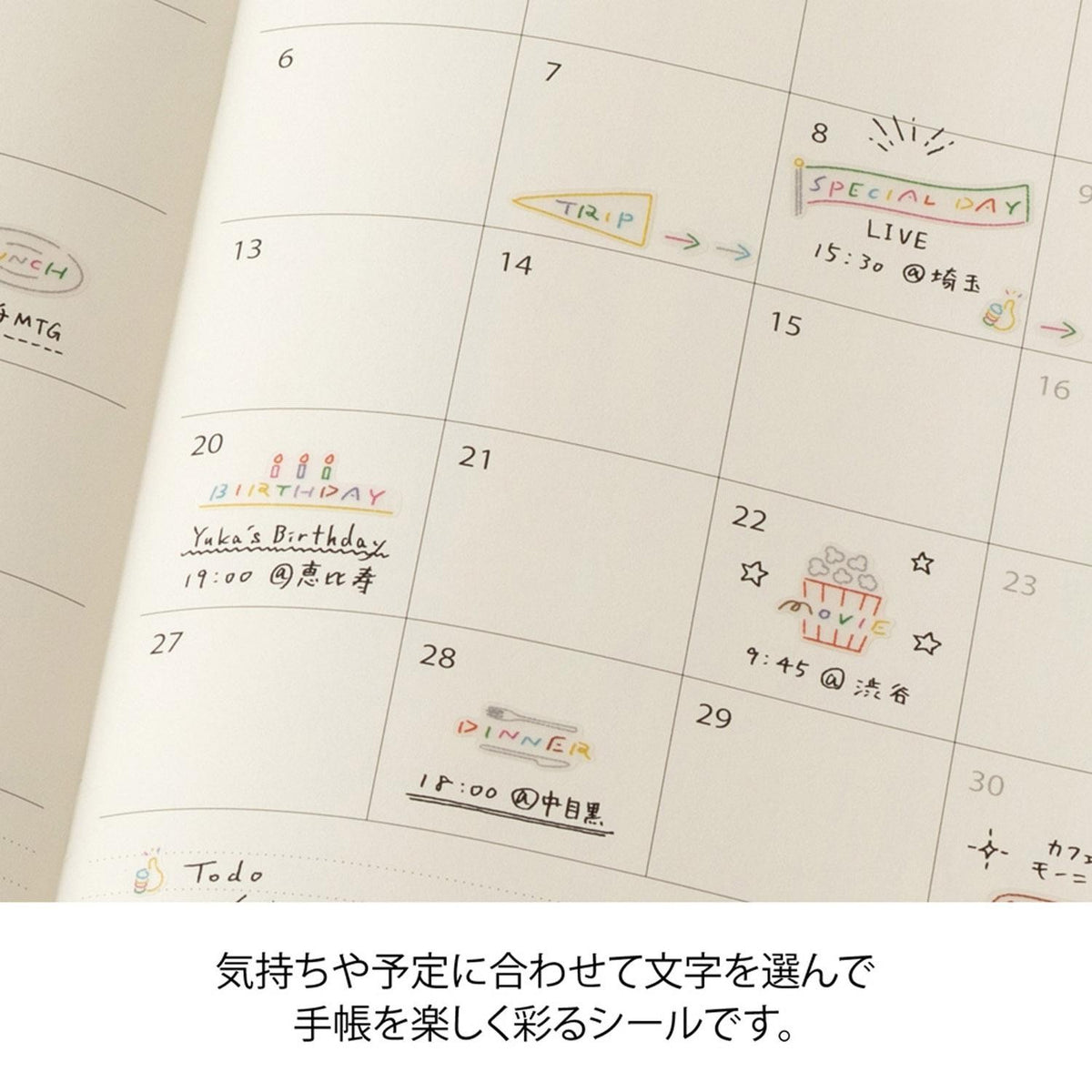 MIDORI Sticker 2744 Text Anniversary