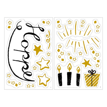 MIDORI Electrostatic Wall Sticker Birthday Foil